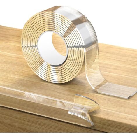 Protection de bord et d’angle auto-adhésive transparente, bande anti-choc 2 m largeur 2 cm épaisseur 2 mm