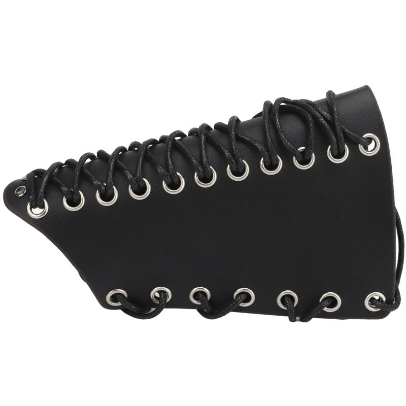 Protection de Bras d'Arc en Simili Cuir Résistant et Confortable pour le Tir à l'Arc - Noir