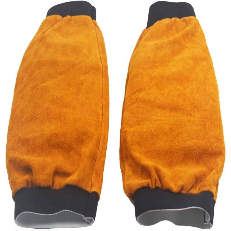 Protection de bras ignifuge résistante à la chaleur pour soudeur à manchon de soudure en cuir
