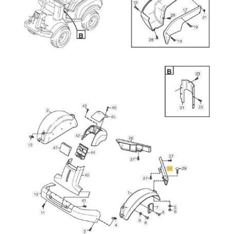 PROTECTION DE CADRE AVANT GAUCHE ORIGINAL STIGA - 1134-3970-05