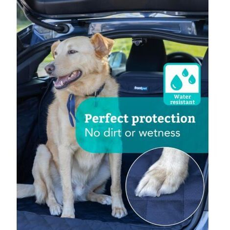 Protection de coffre de voiture en forme de chien, imperméable et antidérapante, avec protection latérale, 155 x 105 cm, convient à la plupart des SUV et fourgonnettes.