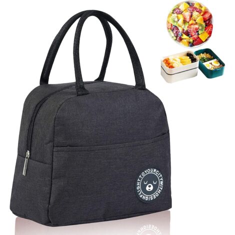 Protection de conservation de sac à lunch, sac isolant pliable ( Noir 231419cm),