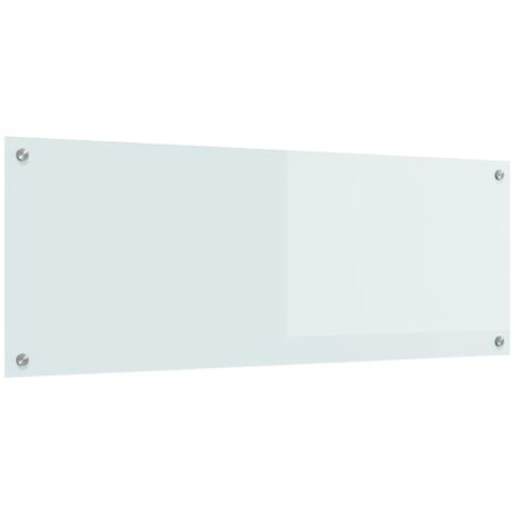 Protection de cuisine-Dosseret de cuisine-Fond de hotte-Crédence de cuisine Blanc 110 x 40 cm verre trempé