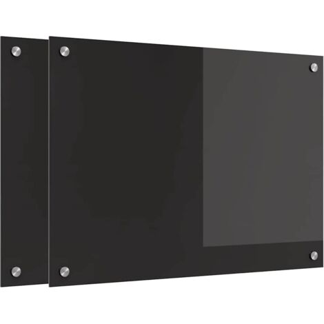 Protection de cuisine Noir 70 x 50 cm verre trempé CFW10592