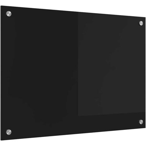 Protection de cuisine Noir 70 x 50 x 0,8 cm verre trempé CFW57169