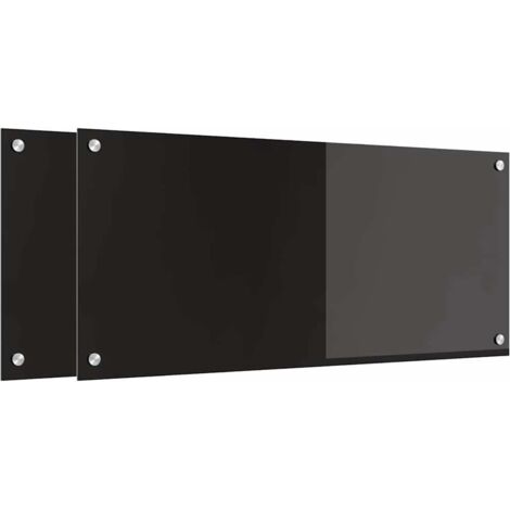 Protection de cuisine Noir 90 x 40 cm verre trempé CFW33906