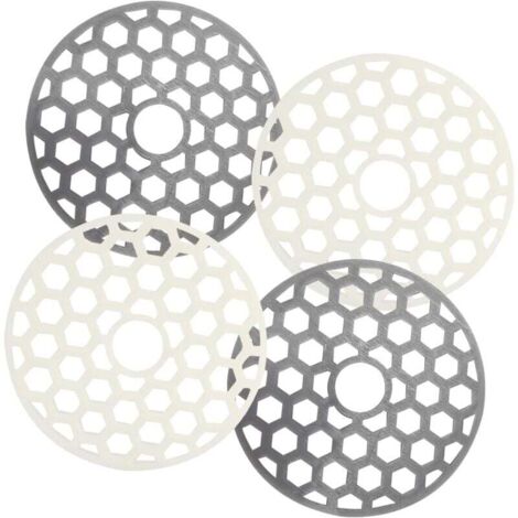 Protection de drain 4 pièces, filtre à cheveux, bouchon de douche, crépine d'évier de cuisine et de salle de bain, gris et blanc