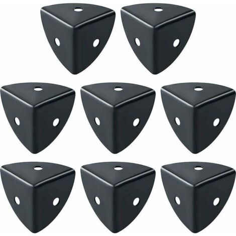 Protection de Meubles 8 Pièces Cornières d'Angle en Aluminium Noir Antichoc et Décoration