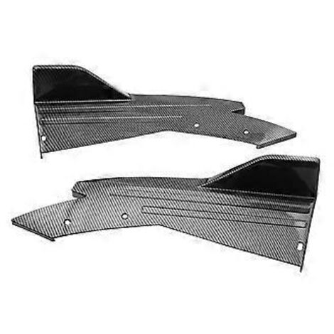 Protection de pare-chocs arrière 48 cm, ailerons, séparateur, jupe latérale, kit carrosserie, autocollant, accessoire de tuning (motif fibre de carbone)
