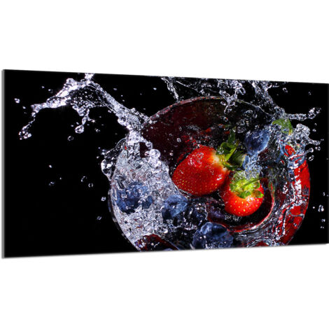 Protection de plaque de cuisson en verre 90x52 Fraises