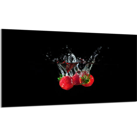 Protection de plaque de cuisson en verre 90x52 Fraises