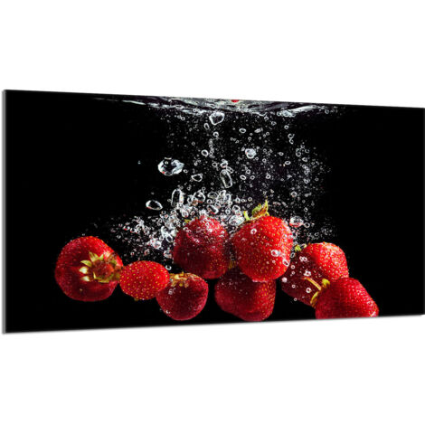 Protection de plaque de cuisson en verre 90x52 Fraises