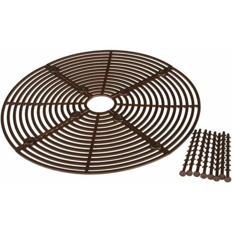 Protection de pot en plastique avec grille anti-chatons, sans danger pour les pots de fleurs et préservant la terre.