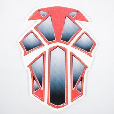 Protection de réservoir adhésive pour moto rouge noir liseré or