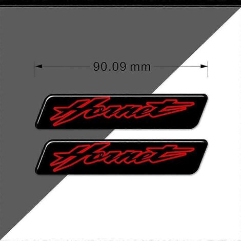Protection de réservoir autocollante Hornet pour Honda CB600F, CB250F, CB250, CB1000R, 160R, 250, 600, 900 logo 3D pour moto - Hornet (rouge)