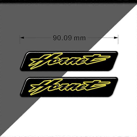 Protection de réservoir autocollante Hornet pour Honda CB600F CB250F CB250 CB1000R 160R 250 600 900 - Logo emblème 3D pour moto - Hornet (Jaune)