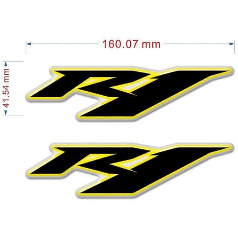Protection de réservoir avec autocollants, logo et emblème pour Yamaha YZF-R1, YZF R1, R1000 et R1-22