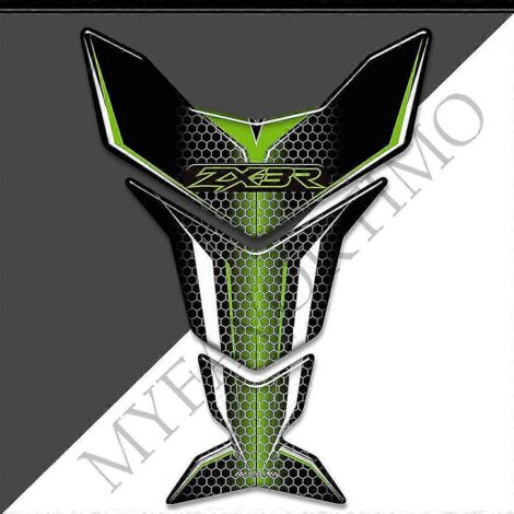 Protection de réservoir de moto avec autocollants 3D pour Kawasaki Ninja ZX3R ZX 3R ZX-3R 300 : kit de protection pour réservoir d'essence et d'huile (genou) - ZX-3R12