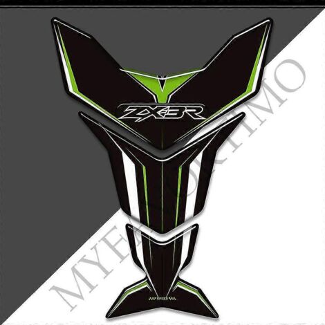 Protection de réservoir de moto avec autocollants 3D pour Kawasaki Ninja ZX3R ZX 3R ZX-3R 300 : kit de protection pour réservoir d'essence et d'huile (genou) - ZX-3R14