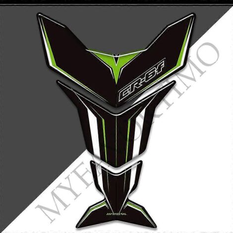 Protection de réservoir de moto Kawasaki Ninja ER-6F (autocollants 3D, logo, emblème, kit de protection pour essence et huile, genoux) - CR-6F13
