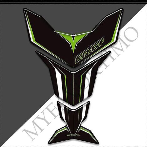 Protection de réservoir de moto Kawasaki Ninja ER-6F (autocollants 3D, logo, emblème, kit de protection pour essence et huile, genoux) - CR-6F14