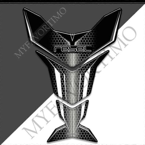 Protection de réservoir pour Honda Rebel Cm Cmx 125 250 300 500 1100 Cmx500 Cmx300 : autocollants, emblème, logo, kit de protection pour carburant et huile, protection pour les genoux - Rebel6