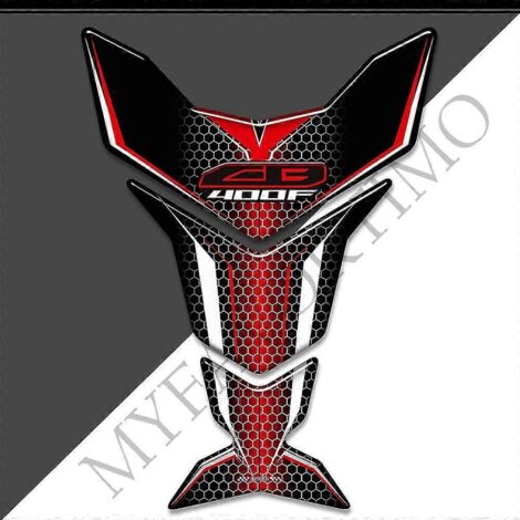 Protection de réservoir pour moto Honda CB400F (CB 400F 400 F) : autocollants 3D, kit de protection pour réservoir d'essence et d'huile, logo en forme d'arête de poisson et genouillère – CB400F11