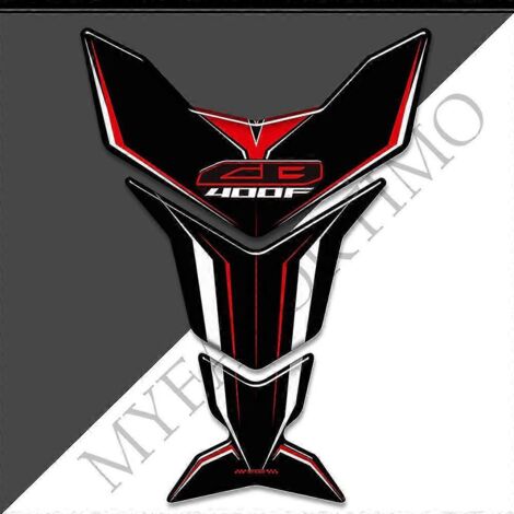Protection de réservoir pour moto Honda CB400F (CB 400F 400 F) - Kit essence/huile - Logo emblème en arête de poisson - Autocollants 3D - CB400F14