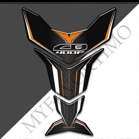 Protection de réservoir pour moto Honda CB400F (CB 400F/400 F) : kit essence/huile, logo et emblème en forme d'arête de poisson, autocollants 3D – CB400F7