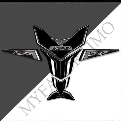 Protection de réservoir pour moto Yamaha YZF-R1, YZF R1, YZFR1 : autocollants, emblème, logo, kit essence/huile, protection genouillère