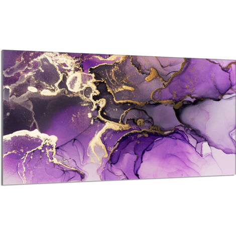 Protection de table de cuisson en verre 90x52 Violet