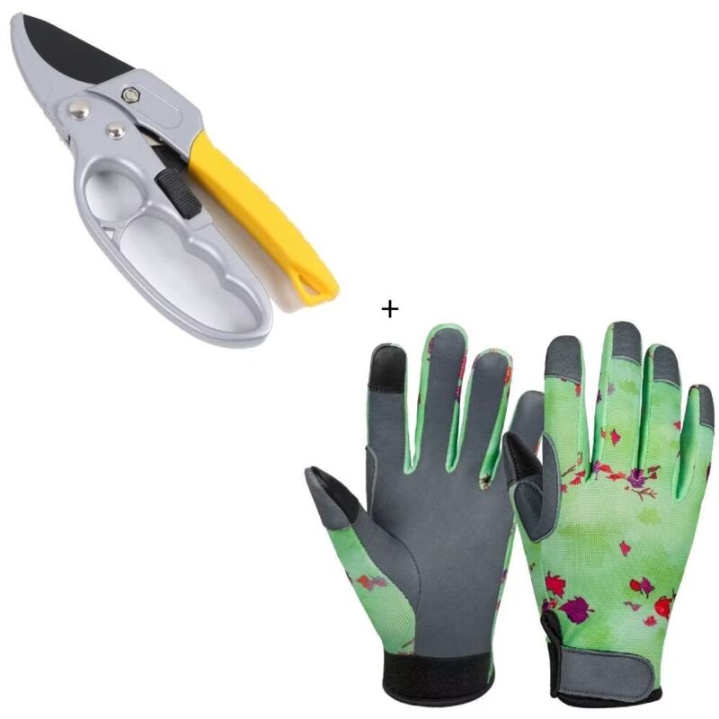 Protection des mains segmentées ciseaux à branches de fruits outils de jardinage, ciseaux pour arbres fruitiers et gants de jardinage, gants de