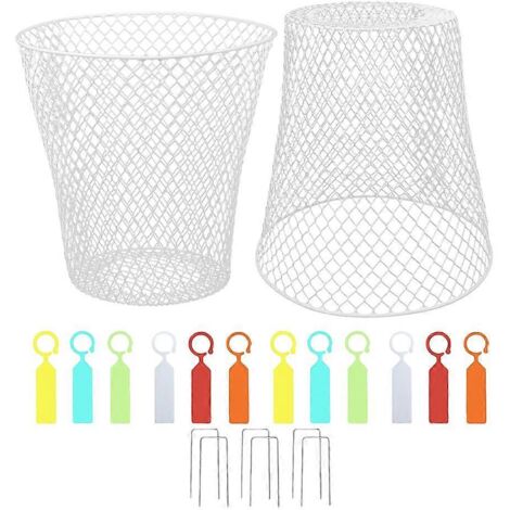 Protection extérieure pour plantes, tente de jardin, filet de protection pour pots de fleurs, cage de protection en fil de fer pour empêcher les lapins d'entrer (lot de 2).