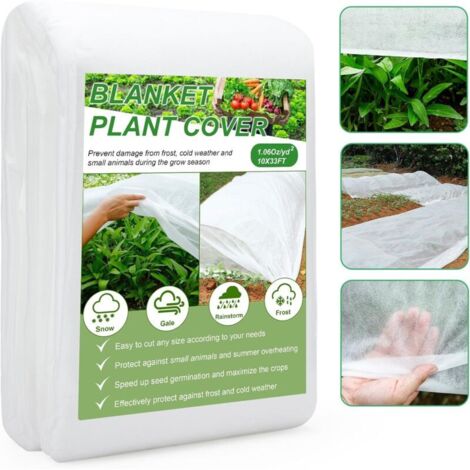 Protection Gel Plantes Filet Anti-Grêle Réutilisable 3x15m Couverture Horticole Potager Fleurs Fruits Legumes Protection UV-Blanc