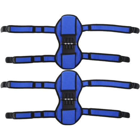 Protection Genou Articulation avec Coussinets de Soutien Récupération, Force Améliorée Ressort Bleu - 1 Paire