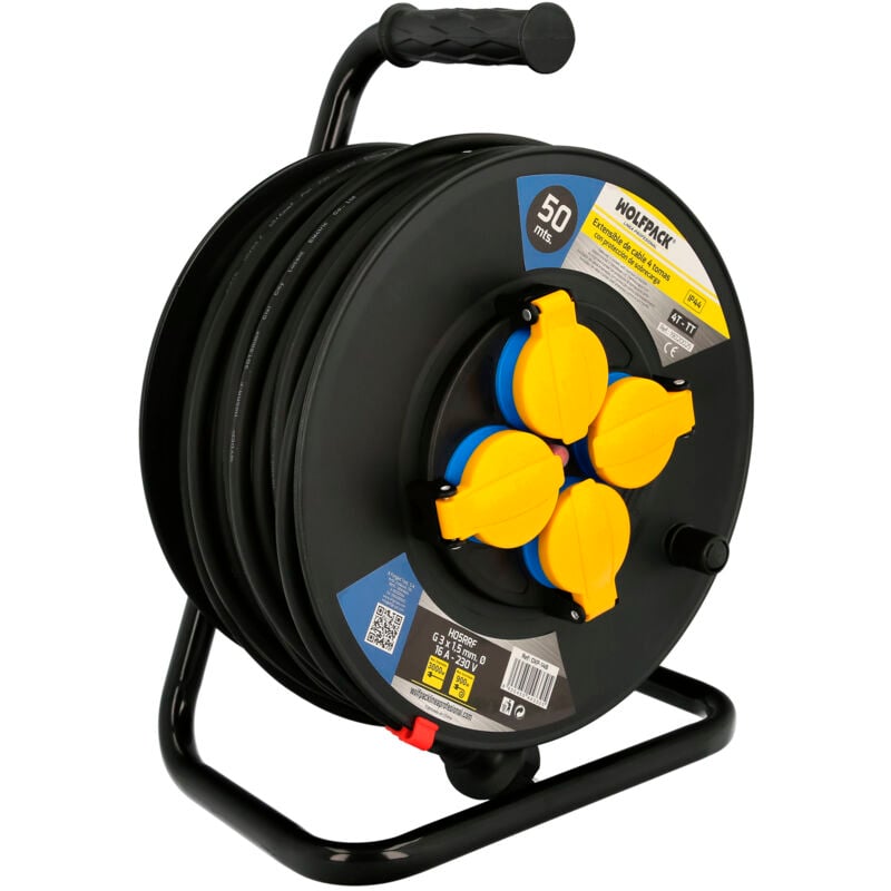 Wolfpack - Protection IP44 industrielle extensible de 50 mètres avec couvercles