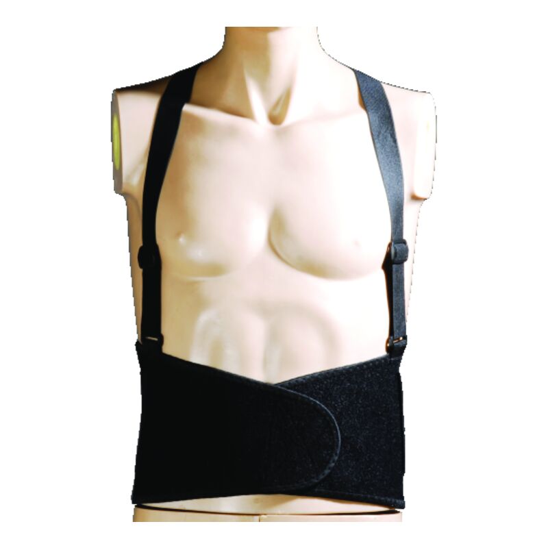 Ceinture lombaire lumbar belt - Bretelles élastiquées + Scratch - Noir l
