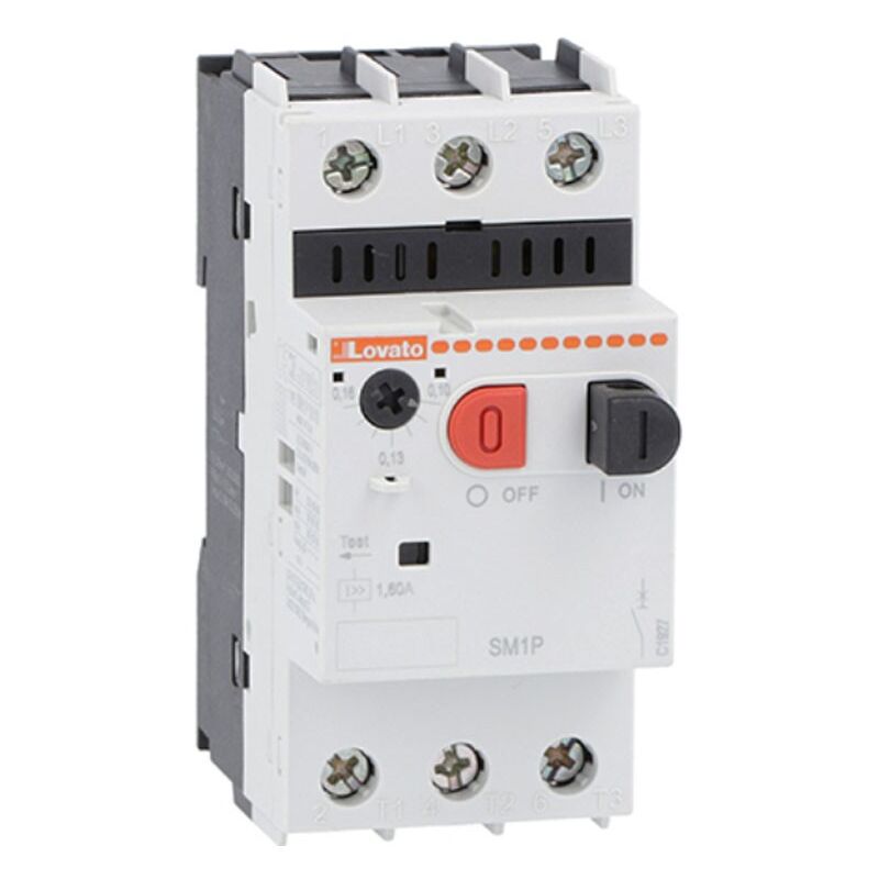 Interrupteur de protection moteur Lovato int. a 400V 100kA 6.3 à 10A SM1P1000