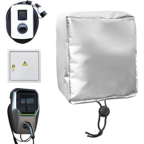 Protection Météo Wallbox 40x32x20cm - Toit Étanche en Tissu Oxford pour Station de Charge Voiture Électrique, Résistant à la Pluie et à la Poussière