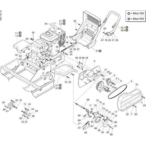 PROTECTION MOTEUR TUBULAIRE ASS. KG500 ARG 2011 ORIGINAL EMAK 68720068