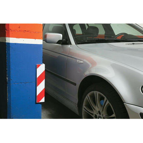 Relaxdays Protection de garage pour la portière automobile, protège-voiture  en plastique, HLP env. 64x17,5x2 cm, jaune