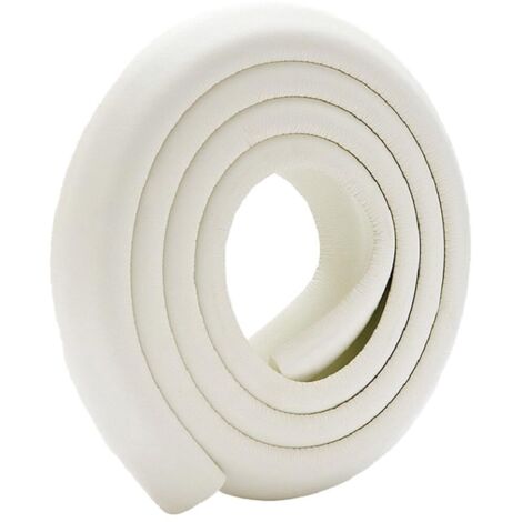Protection Mousse Sécurité, Protection Souple des Bords,Bande de Sécurité 2 m,Mousse Antichoc pour Bébé,les Enfants & les Personnes âgées,pour Tables, Plateaux, Commodes,Blanc