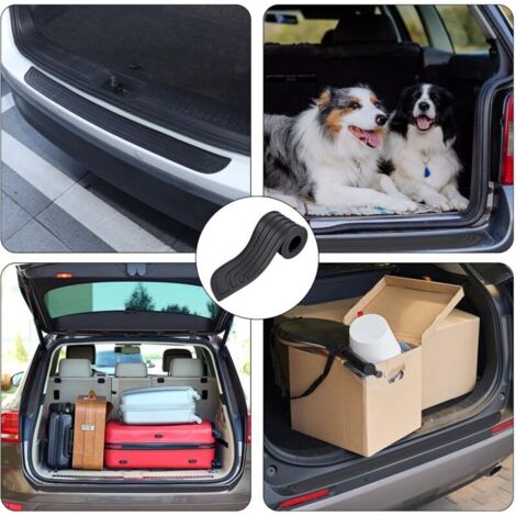 Protection Pare Choc Voiture,90cm x 7cm Protection de Seuil de Chargement en Caoutchouc, Protecteur Pare-Chocs Arrière Autocollante,Compatible avec la Plupart des Voitures