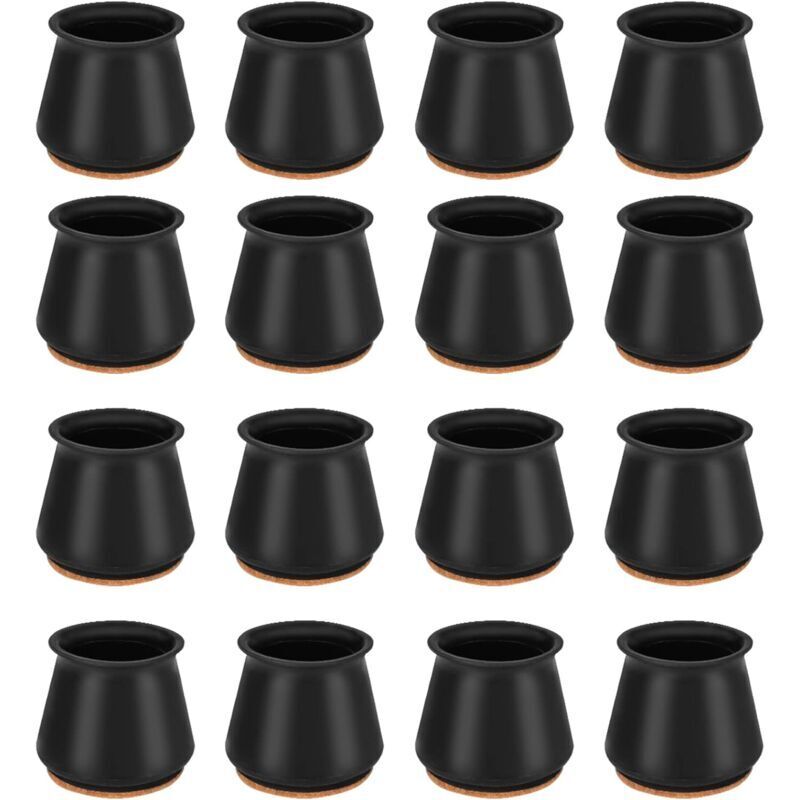 Basetbl - Protection Pied de Chaise, 16 Pcs Couvre-Jambes de Chaise en Silicone Chaise Casquettes Pieds, Protège-Jambes de Bureau et de Chaise,