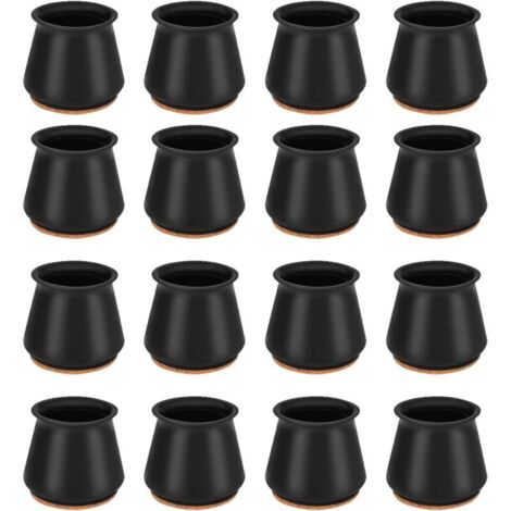 Protection Pied de Chaise, 16 Pcs Couvre-Jambes de Chaise en Silicone Chaise Casquettes Pieds, Protège-Jambes de Bureau et de Chaise, Bouchon Rond de Pied de Chaise pour 25-30MM Rond de Jambes
