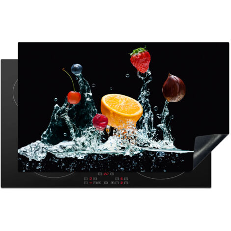 PROTECTION PLAQUE INDUCTION Eau - Fruit - Orange - Fraise - Cerise - Noir Couvre Plaque De Cuisson 83x51 cm