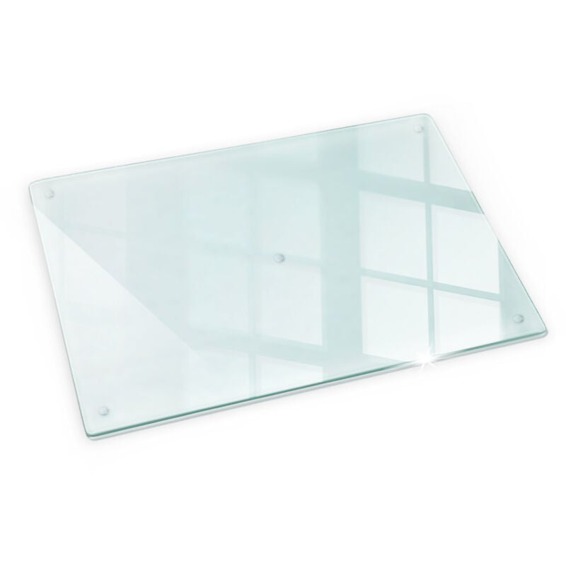 Tulup - Protection plaques cuisson fond de hotte, couvre plaque, verre planche découper, planche de cuisine, verre trempé transparent – 80x52 cm