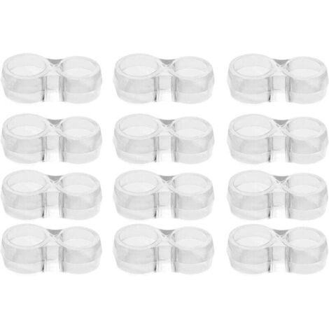 Protection poignee porte - lot de 12 protège poignée porte double transparents et protege mur pour poignée de fenêtre pour protéger contre les marques