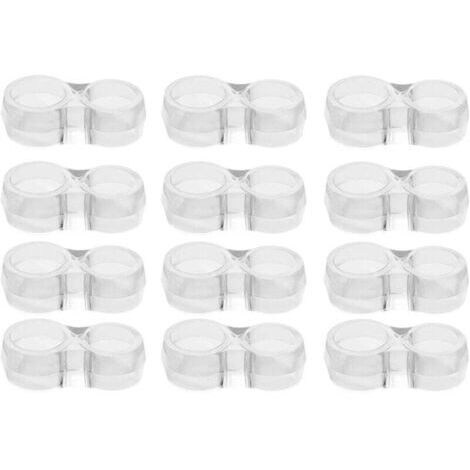 Protection poignee porte - lot de 12 protège poignée porte double transparents et protege mur pour poignée de fenêtre pour protéger contre les marques