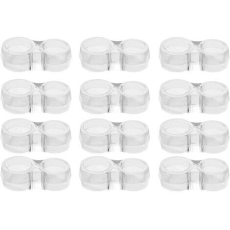 Protection poignee porte - lot de 12 protège poignée porte double transparents et protege mur pour poignée de fenêtre pour protéger contre les marques